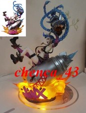 1/7 League of Legends LOL Jinx PVC Estatua Figura Modelo con Base LED Coleccionables