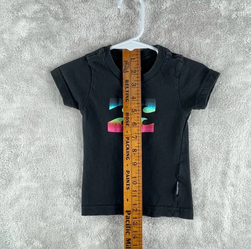 Camiseta Billabong Infantil Niño Pequeño Gráfico Logo Negra Talla 6M Foto 4 de 4