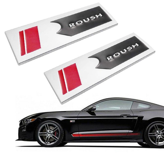 2x Side Badge Fender Emblems 3D Chrome Finish Logo 5.0 Decal Ford Mustang Cars E - Foto 7