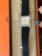 Hermes H Stainless Steel MOP 11P Diamond (King Size) Watch HH1.810 9