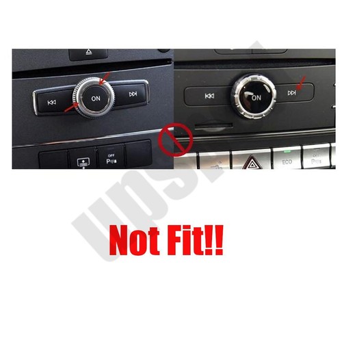 Black Volume Button ON Button Cover Trim For Mercedes Benz C E GLK CLS ML Class - Picture 3 of 5