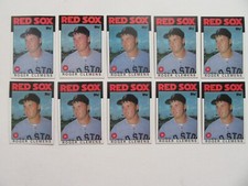 1986 Topps Roger Clemens #661 Boston Red Sox Lot of (10) Cards NR-MINT OR BETTER