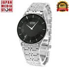 Citizen Collection AR3010-65E Eco-Drive Black Dial Slim Stainless Men Watch NEW