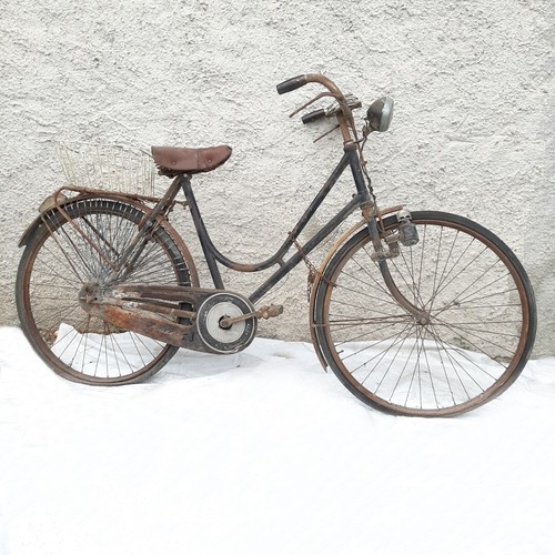 Bicicletta donna modello Meazza vintage anni 30/40 Sella originale in cuoio - Foto 2 di 10