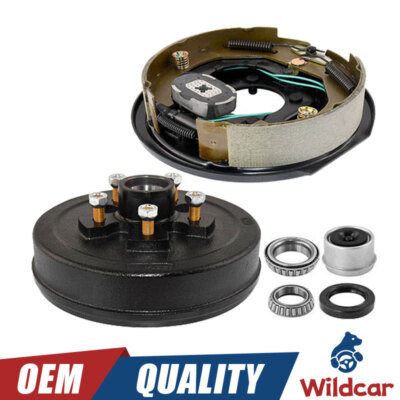 5 on 4.5'' Trailer Hub Drum Kits Right 10''X2-1/4'' Electric brakes for 3500Lbs FL