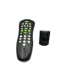 Microsoft XBOX Original Black DVD Remote Control W/ Dongle X08-25837-002 Works