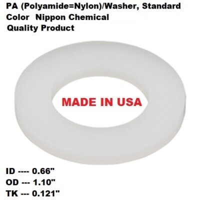 5/8'' ID X 1'' OD X 1/8'' FLAT WASHER RESIN Polyamide NYLON Plastic SPACER 5/8 '' in