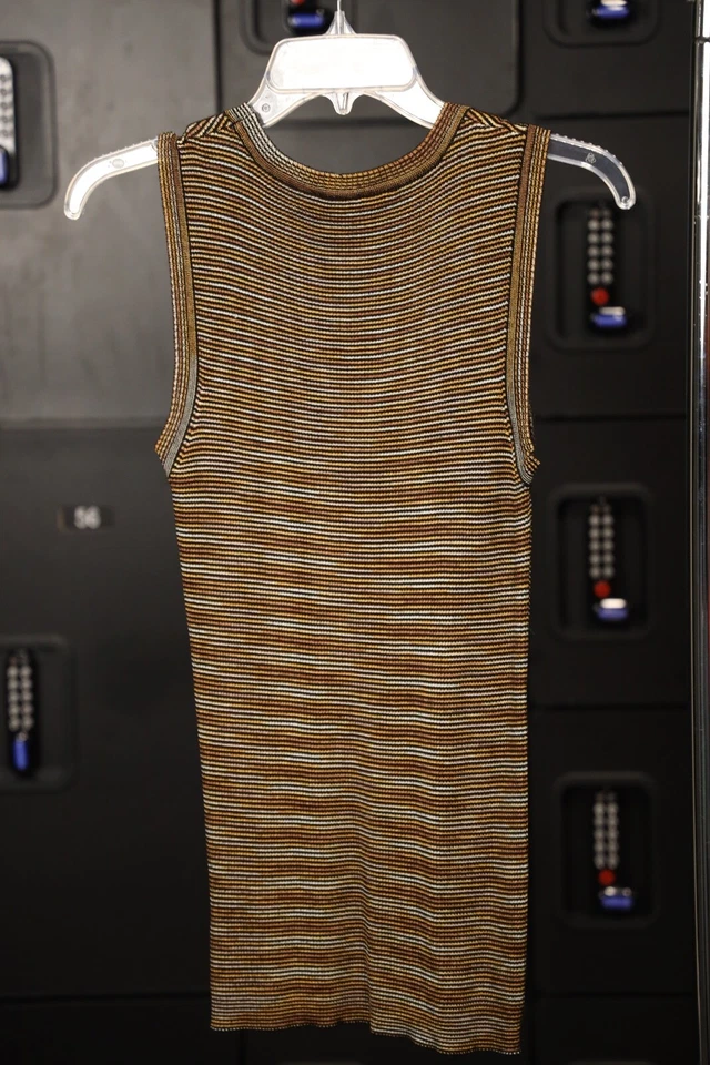 MISSONI Bronce Dorado Negro Conjunto de Suéter Tejido 2 Piezas Talla 10 Lana Viscosa Italia Foto 4 de 4