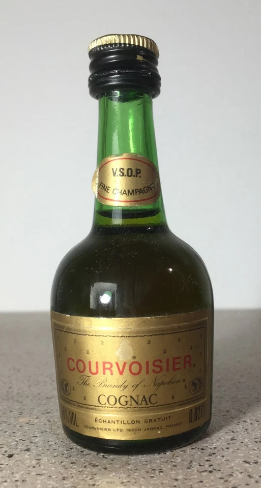 Mignonnette ancienne old mini bottle Cognac Courvoisier fine champagne 2,7cl - Photo 1/1