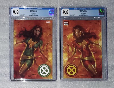 X-Men House & Powers of X #1 CGC 9.8 LOT Lucio Parrillo Variant Set Phoenix Jean