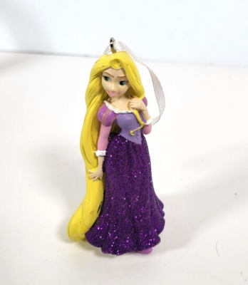 DISNEY Tangled Rapunzel Christmas Ornament Purple Glitter Dress | eBay