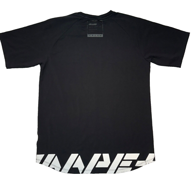 AAPE Plus By A Bathing Ape Black Reflective Graphic Print T-Shirt