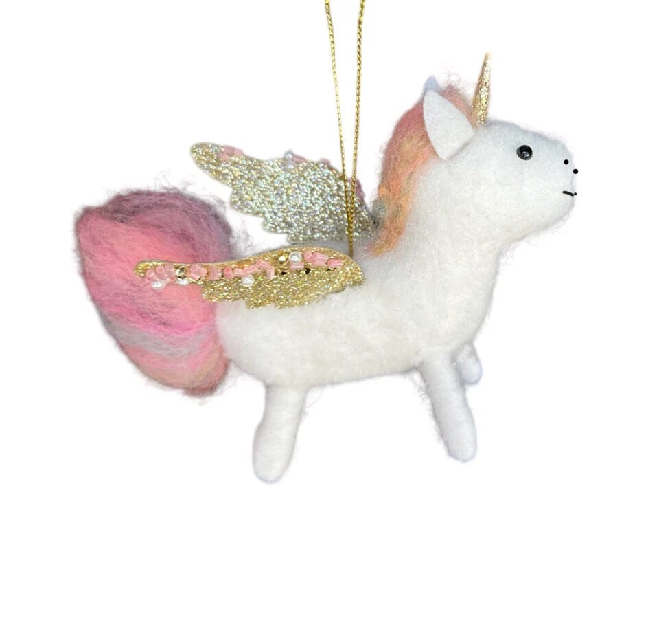 Fieltro Unicornio Adorno Suave Ligero Magia Niños Cuento Hadas Caballo Cumpleaños Foto 3 de 3
