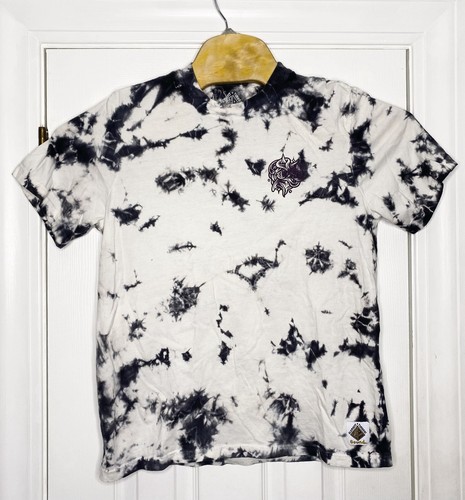 Element Timber Bound Mens Short Sleeve T-Shirt White Black Purple Tie Dye Small