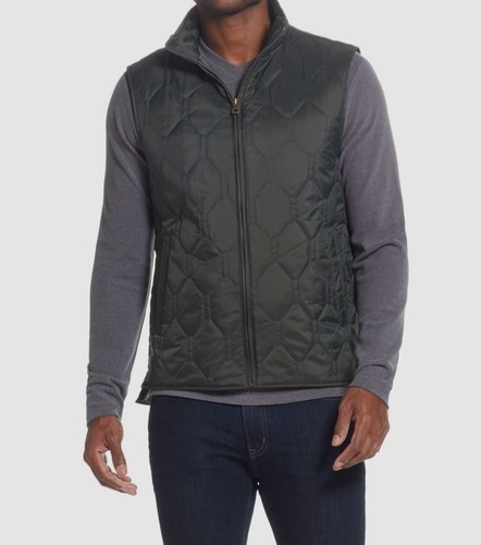 $70 Weatherproof Vintage Mens Green Lightweight Hexagon Quilted Vest Jacket Sz M - 第 1/2 張圖片