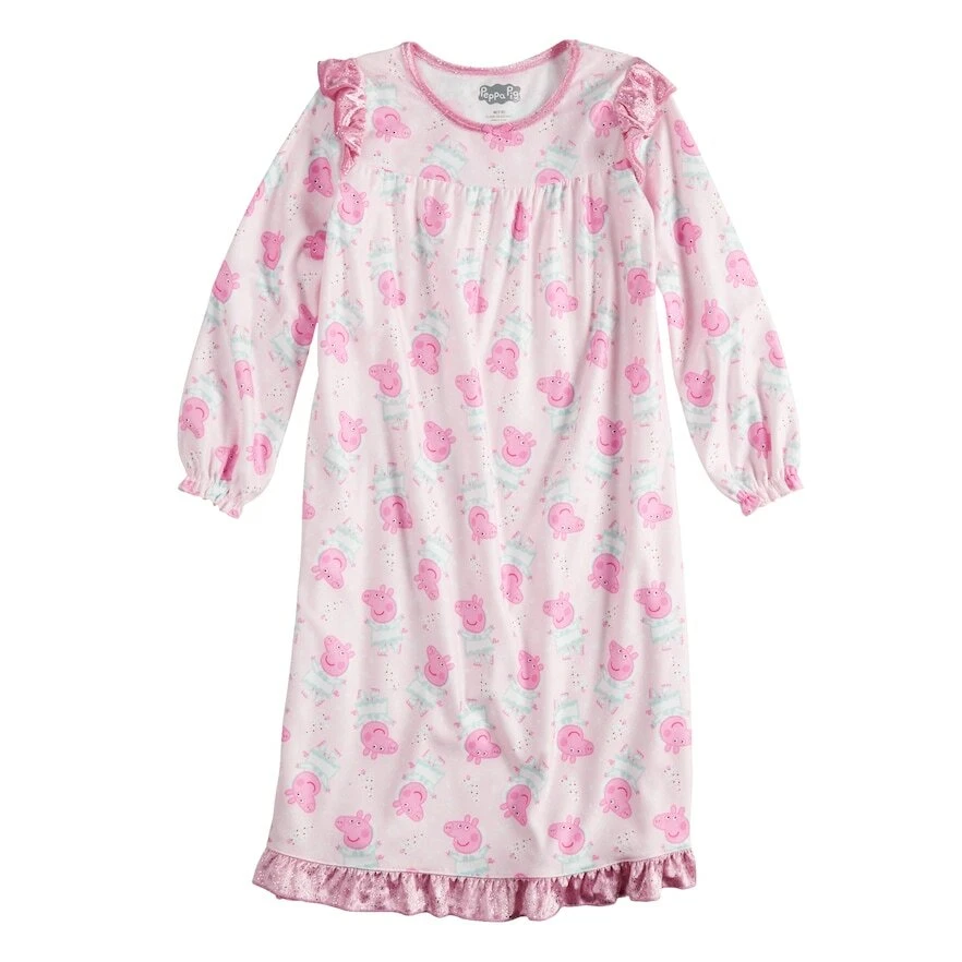 Camisón tipo franela hasta el tobillo Peppa Pig talla 4/5 - 6/6X - 7/8 nuevo con etiquetas $36Rv Foto 2 de 3
