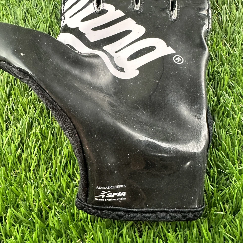 阿迪达斯印第安纳印第安纳州印第安纳州软垫黑色脚本 XXL IU 球队发行的足球手套 — 第 3/4 张图片