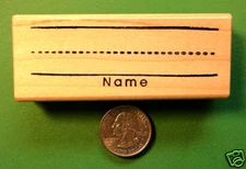 Kindergarten Lines w/Name - Teacher's Rubber Stamp