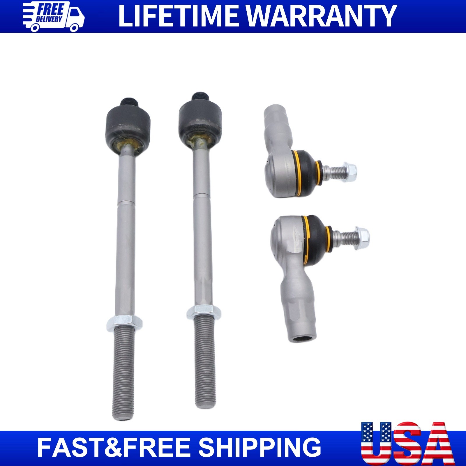Maserati Quattroporte 2003-2012 Front Right Inner Tie rod ends 4 pcs