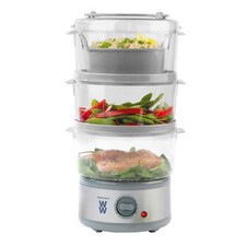 Food Steamer 7.5L Electric 3 Tier Cooker Vegetable Fish 3 Baskets 500W Progress
