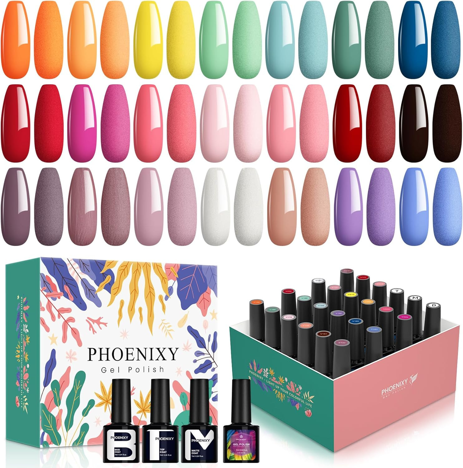 Kit Unghie Semipermanente 21 Colori: Esplosione di Creatività 7ml