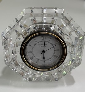 Waterford Crystal Clock 5” Octagon Desk Nightstand Mantle Working Ireland