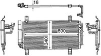 Mahle AC 714 000S Kondensator, Klimaanlage FüR Mazda