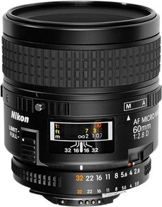 Nikon AF Micro Nikkor 60mm f2.8 Photography Camera Lens