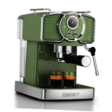 Espresso Machine 20 Bar Espresso Maker with Milk Frother Steam Matcha Green
