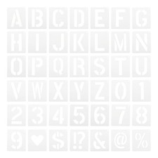 84pcs 6 Inch Letter Stencils Alphabet Number Stencil Interlocking, White