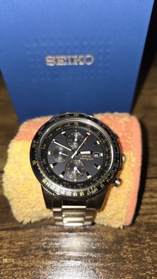 Seiko Solar Chronograph SSC008 Gold With Box And Papers + Extra Links