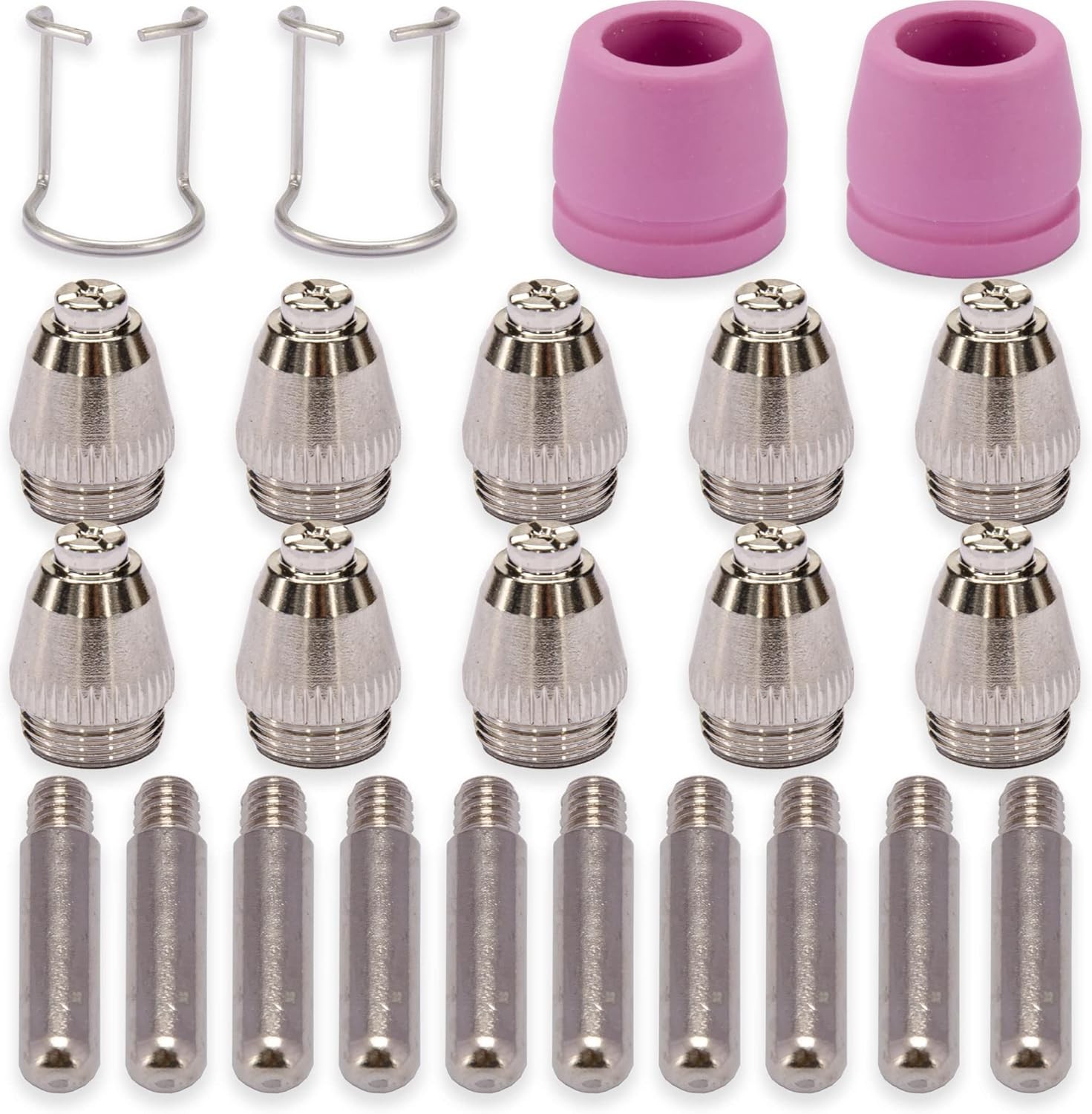24pcs Plasma Cutter Torch Consumables Tip Kit for SG-55 AG-60 WSD-60 CUT50 60Amp