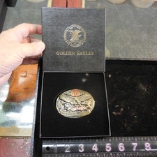 Vintage NRA Golden Eagles Belt Buckle Limited Edition 930741 Made In USA