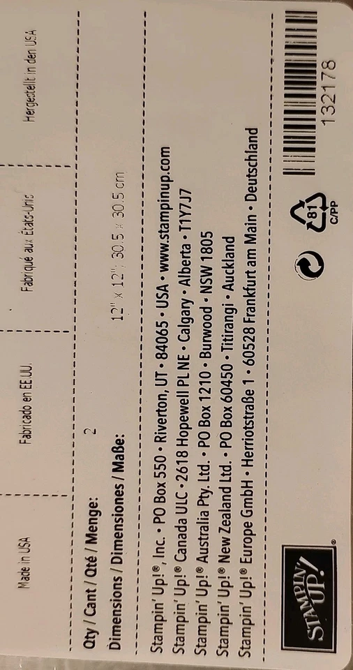 Stampin' Up 12" x 12" SILVER FOIL SHEETS 2 Sheets 132178 - Image 4 of 4