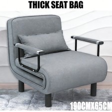 Single Fabric Sofa Bed Sleeper Couch Sofabed Settee Recliner Beds Folding UK