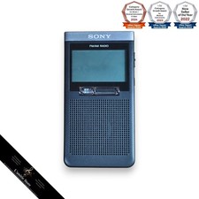 SONY SRF-T355 PLL Synthesizer Radio FM AM WideFM AUX Black SRFT355 T 355 Tested