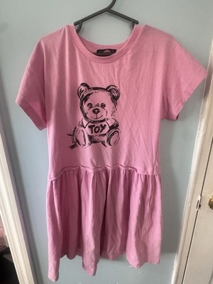 Moschino Casual Dress Kids Size 6T Pink Cotton Short Sleeve