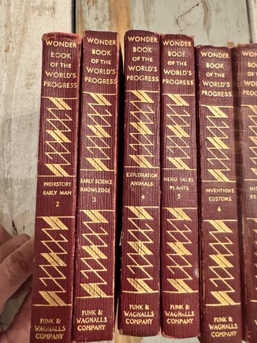 1935 Wonder Book of the World's Progress Hardcover Books 2 thru 9 READ DESCRIPT - Picture 2 of 21