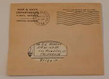 176th Ordnance Depot APO 230 (Antwerp Belgium) V-Mail letter WW2 censored 1944