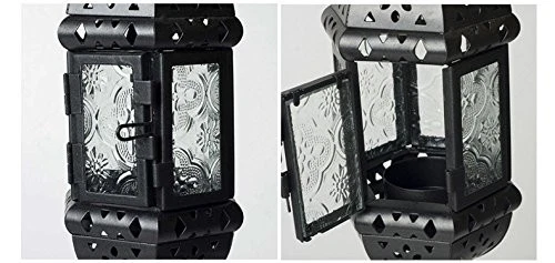 2 peças lanterna de vela decorativa marroquina metal pendurado castiçal Tealight Ho... - Imagem 4 de 4