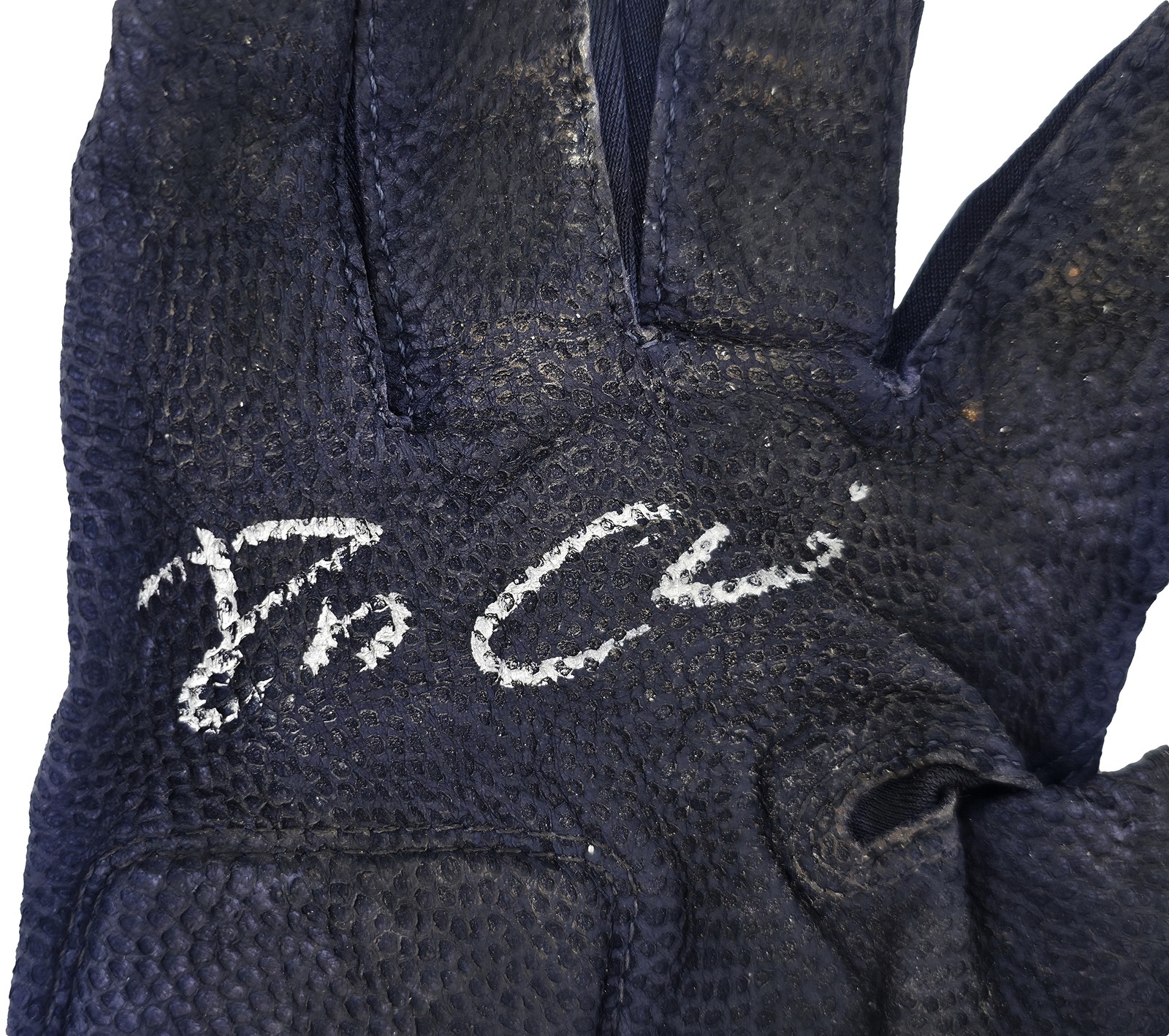 Robinson Cano Auto Pair of Game Used White Blue Nike Batting Gloves Yankees PSA view 2