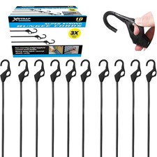 XSTRAP STANDARD Heavy Duty Bungee Cords 10PK 32-Inch Bungee Cords with Finger...