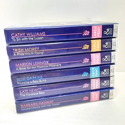 6x Mills & Boon Large Print A Price Worth Paying? Sexy Romance Book Bundle