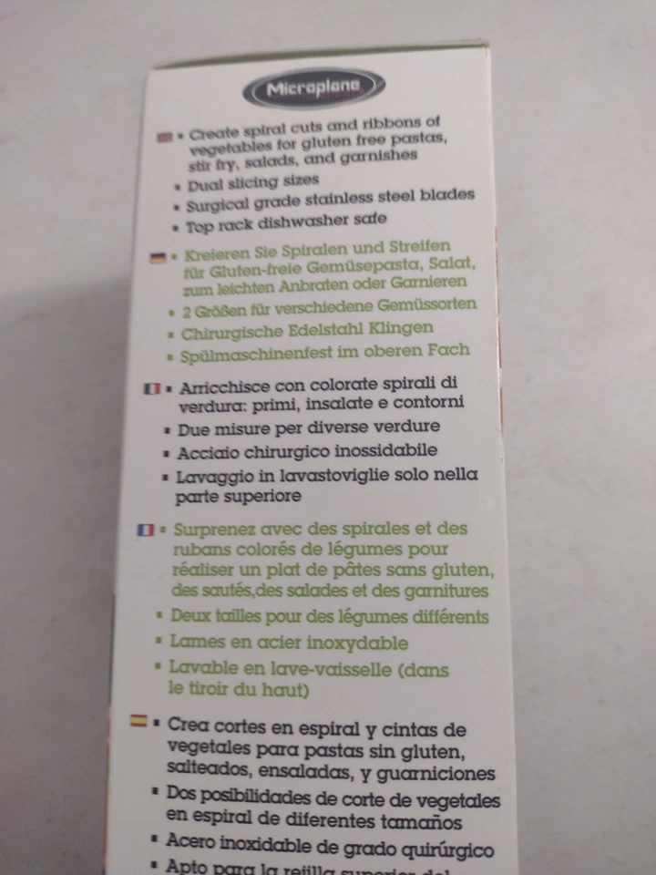 Cortadora espiral microplano cinta verde cortes vegetales calabacín fideos zanahorias Foto 4 de 4