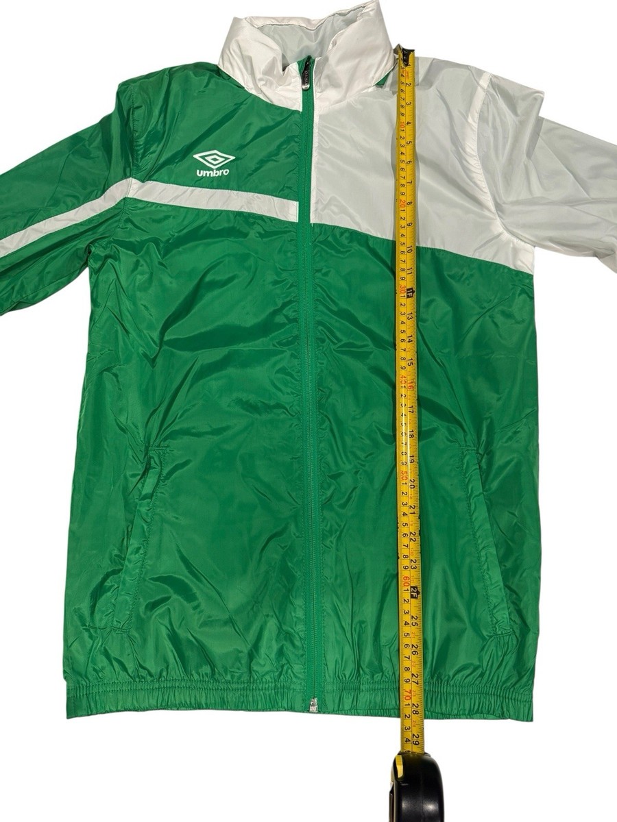 umbro ウィンドブレーカー ダークグリーン/イエロー Umbro Athletic Wind Breaker Jacket Full Front Zip Men SZ S Green