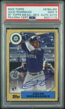 2022 Topps Series 2 Julio Rodriguez 1987 Rookie Auto PSA 9