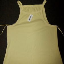 Old Navy Sleeveless Bodycon Midi Dress Tank Top Stretchable Yellow Petite XL