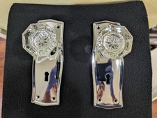 Nostalgic Warehouse Prairie Plate With Keyhole Waldorf Crystal Knob Open Box 