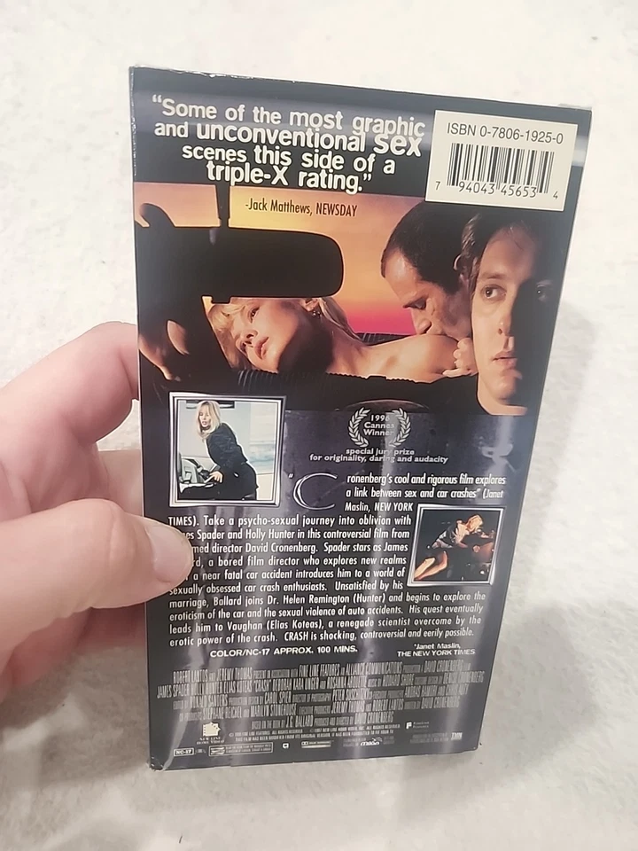 CRASH 1996 VHS David Cronenberg JAMES SPADER HOLLY HUNTER UNCUT VERSION NC-17 - Image 3 of 4