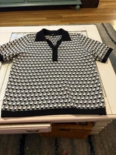 Black And White Knit Top Very Luxurious Feeling By Adriana Papel Size Medium
